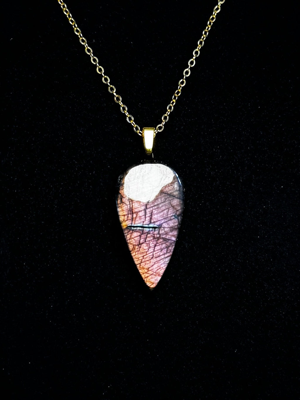 The Blush Veil Stone – Pink Lavender Labradorite Necklace