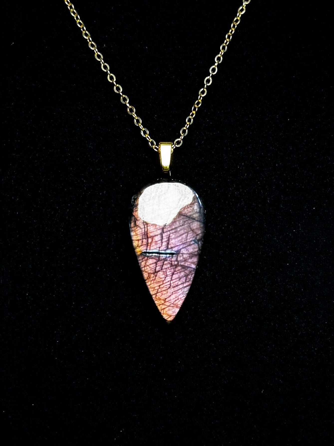 The Blush Veil Stone – Pink Lavender Labradorite Necklace