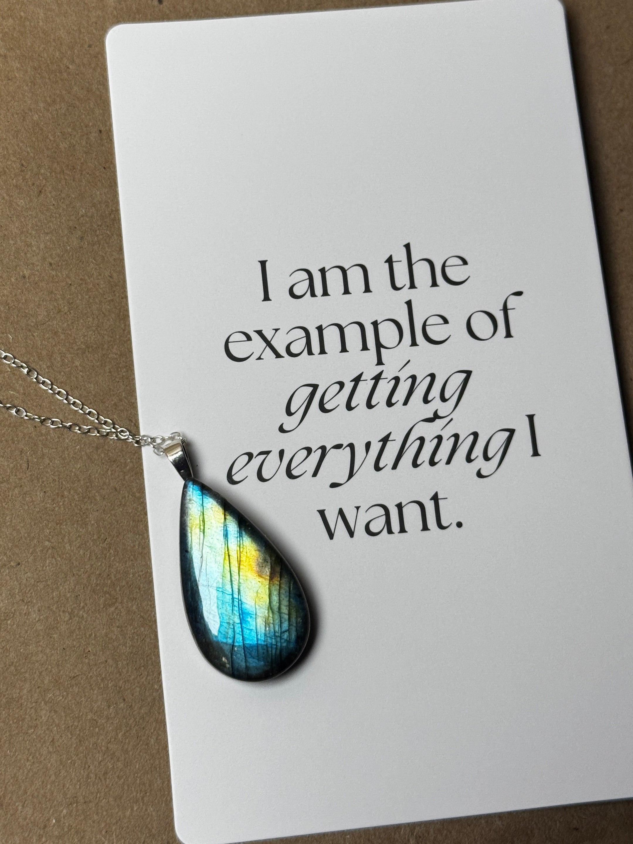 The Guiding Star Stone – Blue Gold Labradorite Necklace
