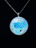 The Moon Mirror Stone – Silver Rainbow Moonstone Necklace