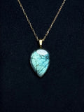 The Stillness Stone – Aqua Blue Labradorite Necklace