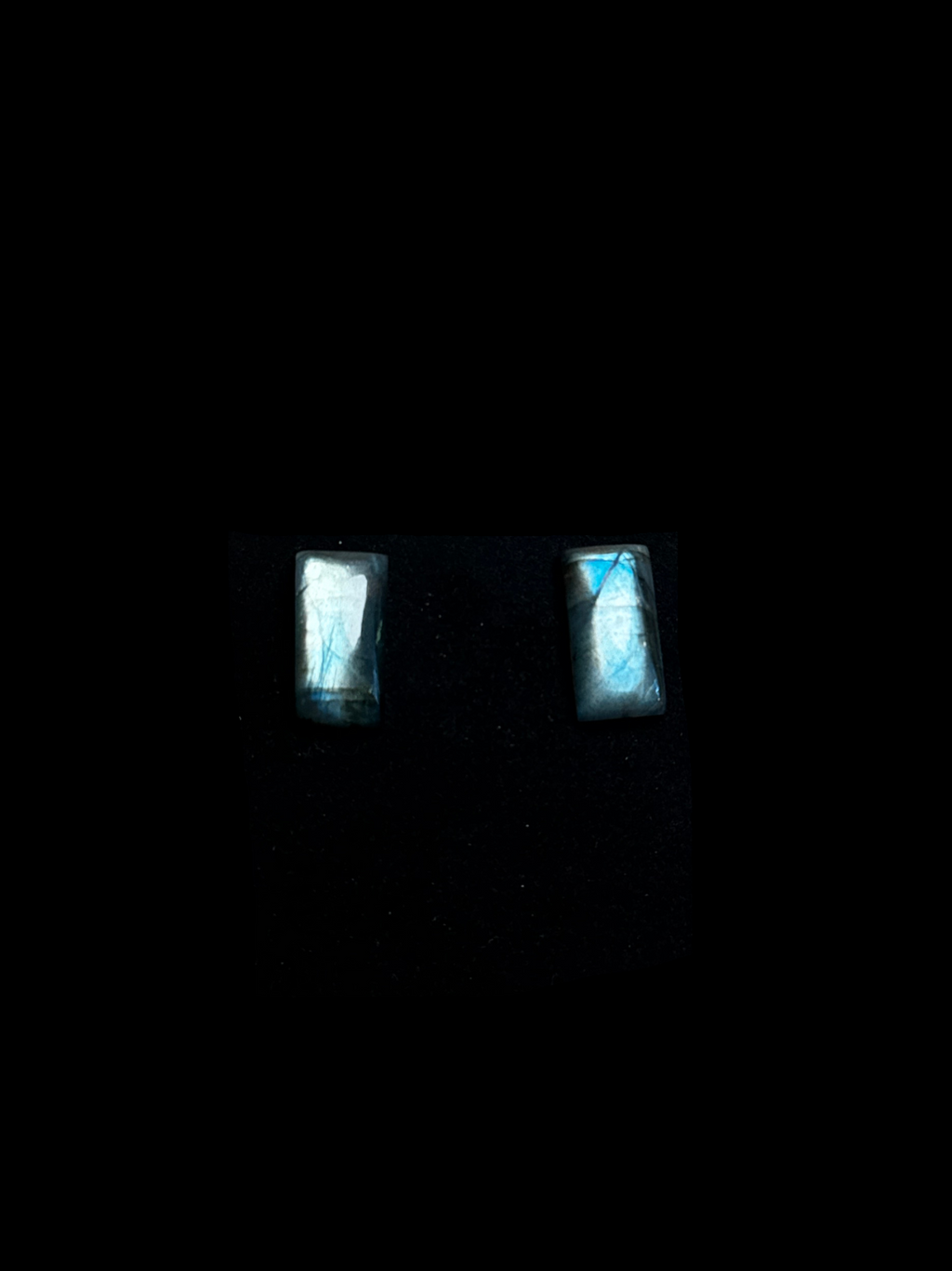 The Ice Light Earrings – Silver Blue Labradorite Stud Earrings