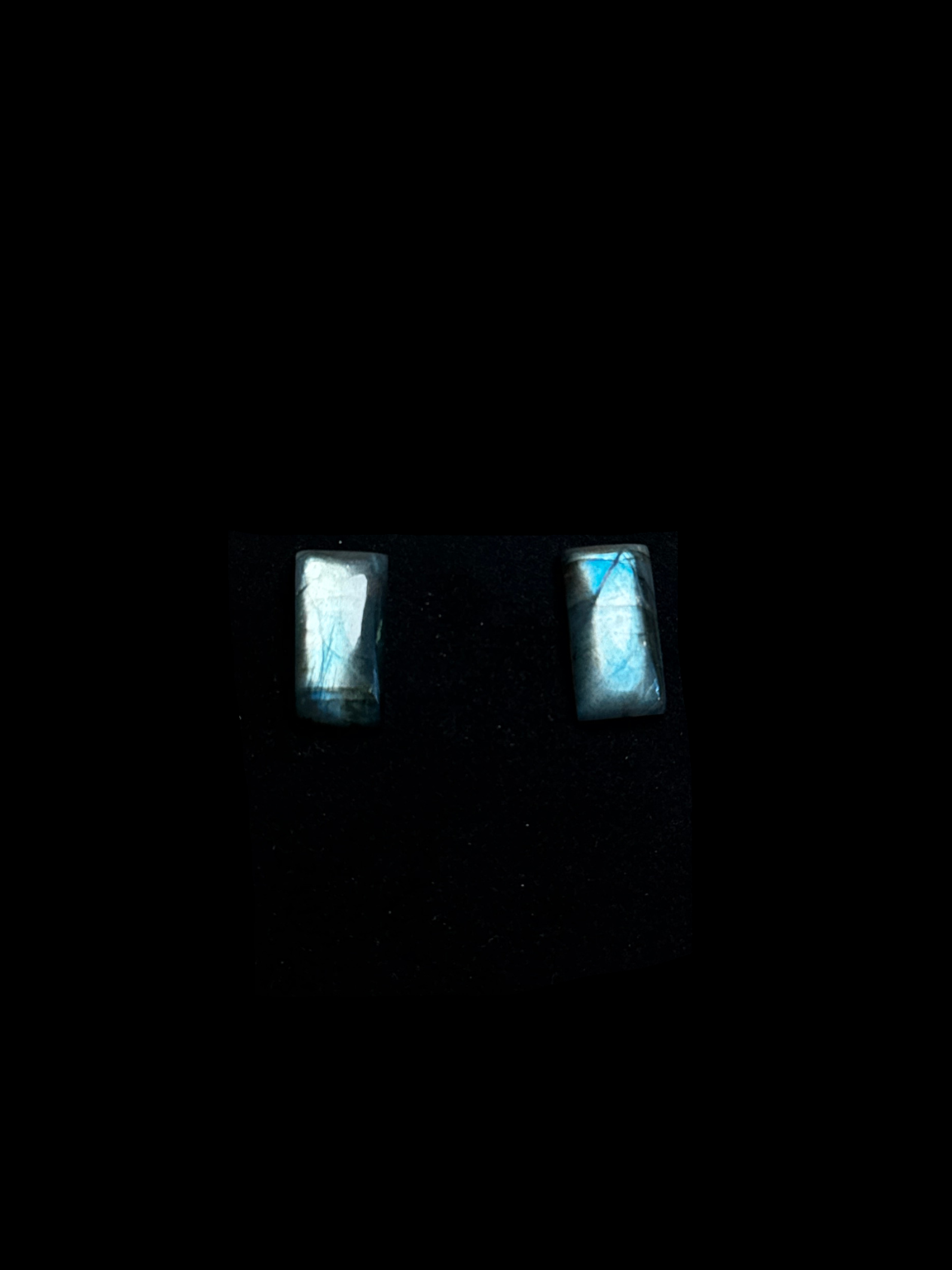 The Ice Light Earrings – Silver Blue Labradorite Stud Earrings