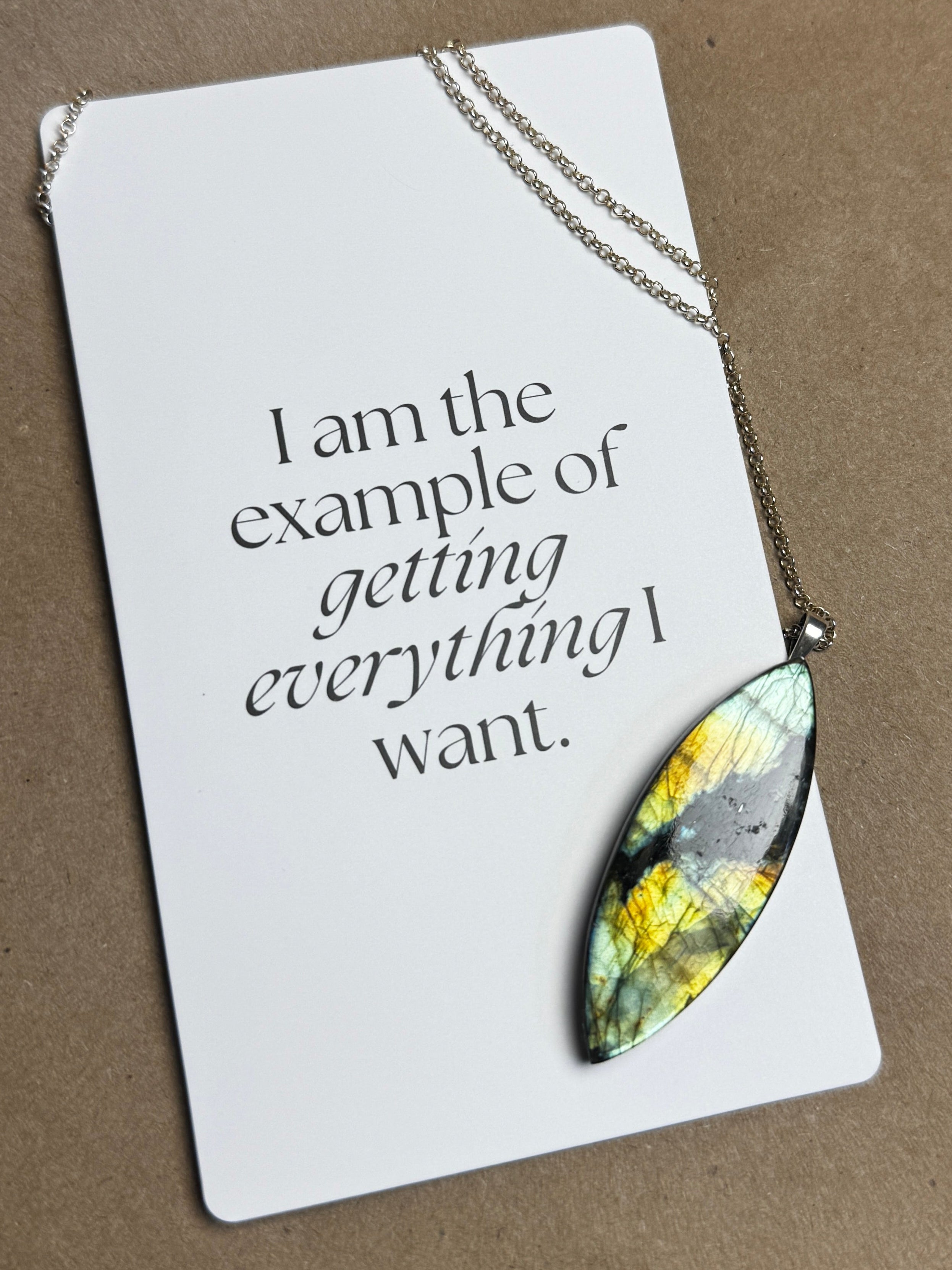 The Solar Current Stone – Golden Labradorite Necklace