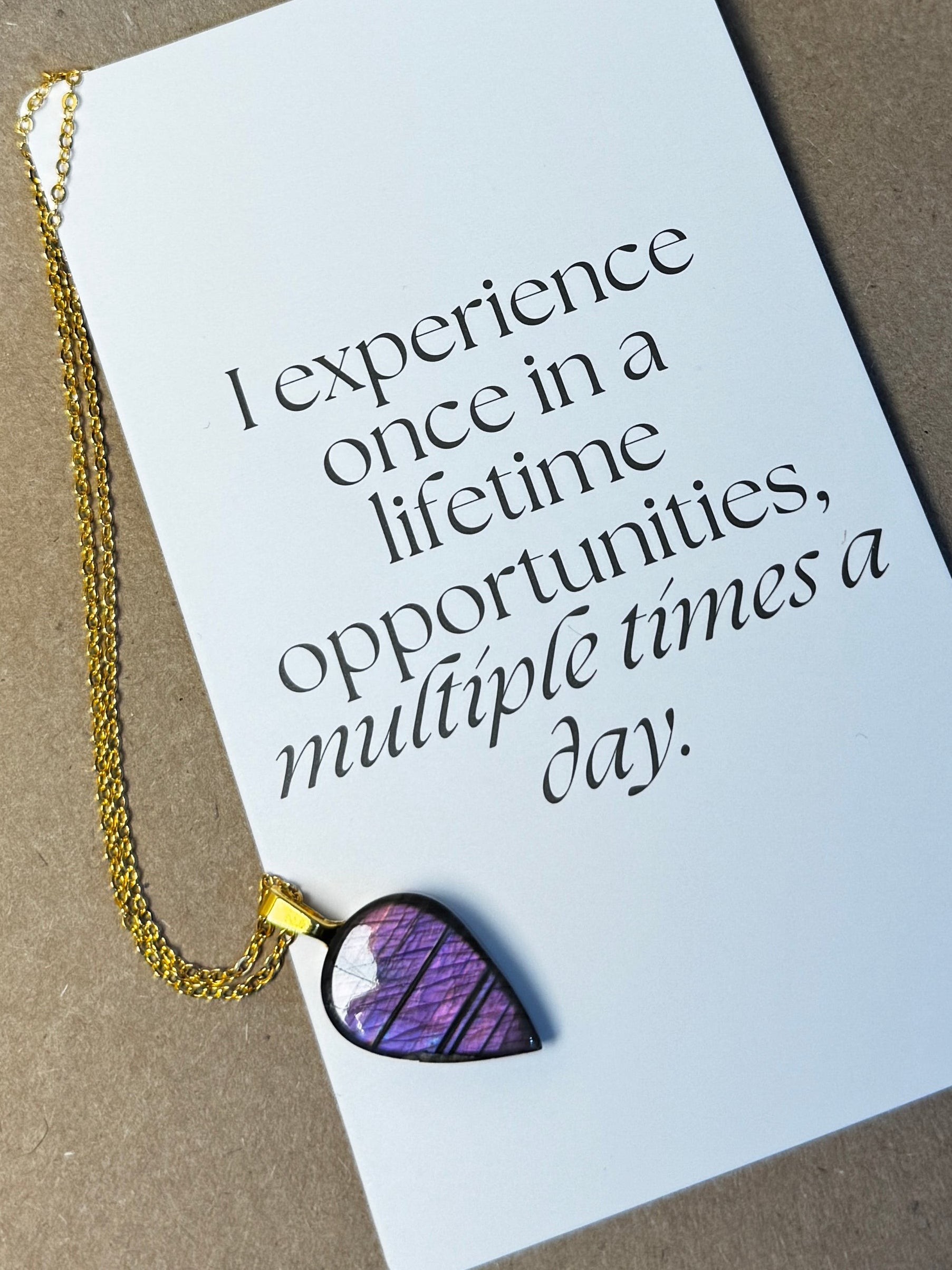 The Violet Veil Stone – Purple Labradorite Necklace