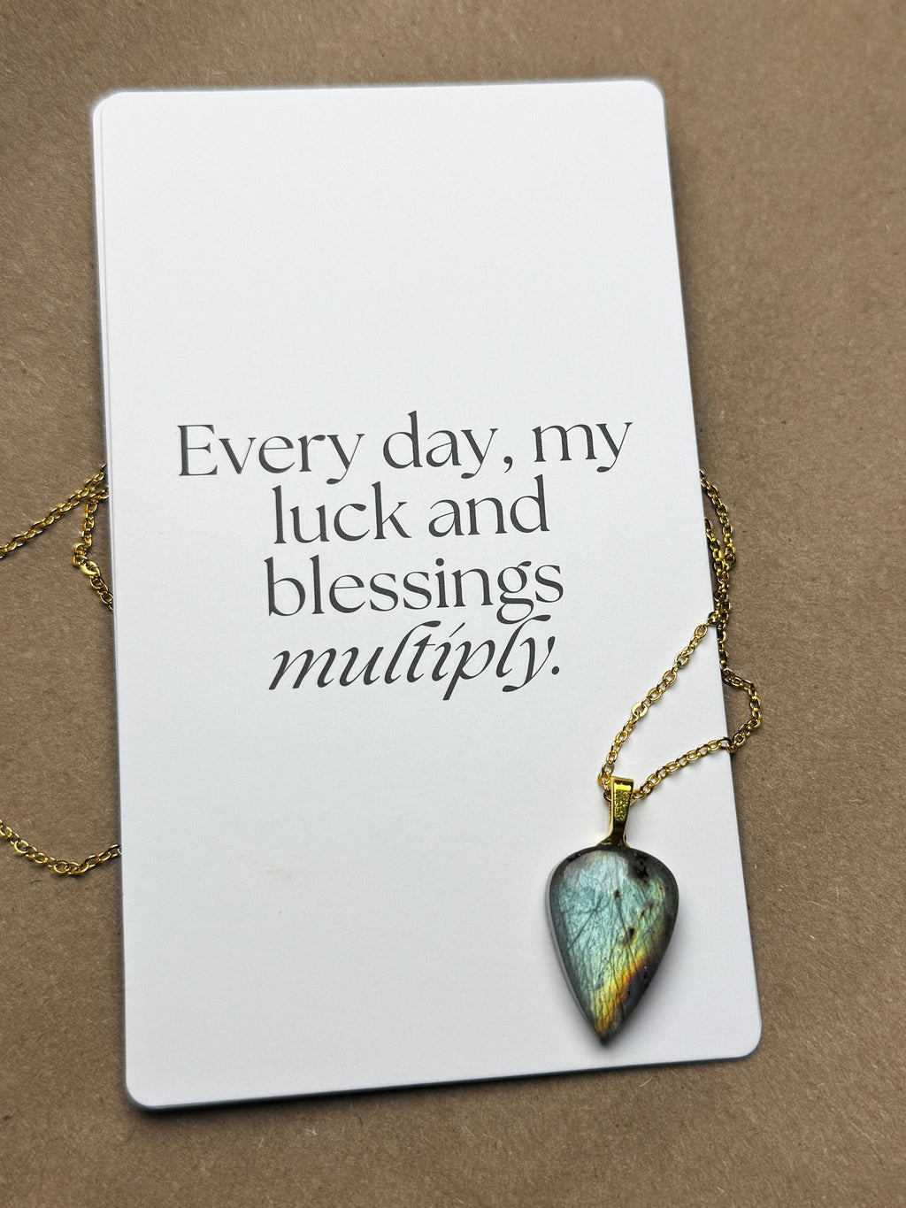 The First Light Stone – Blue Gold Labradorite Necklace