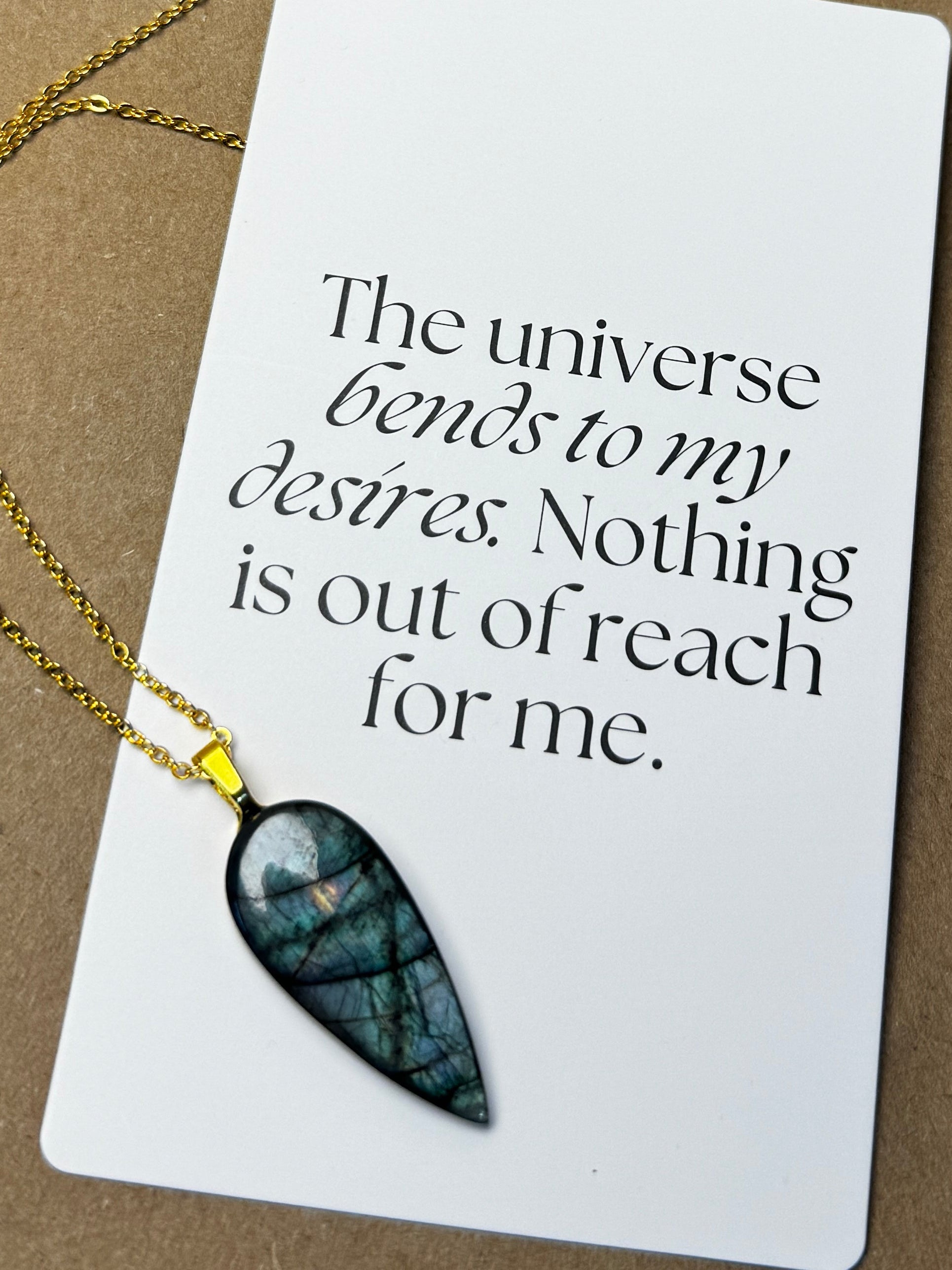 The Whisper Current Stone – Blue Labradorite Necklace