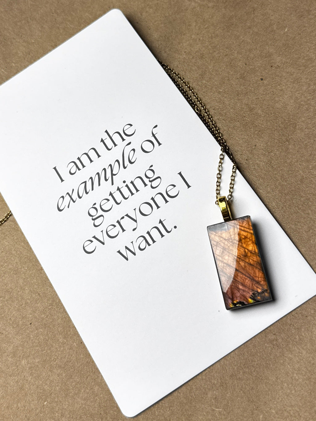 The Golden Hour Stone – Golden Orange Labradorite Necklace