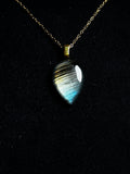 The Tidal Stone – Blue Gold Labradorite Necklace