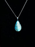 The Oasis Stone – Aqua Teal Labradorite Necklace