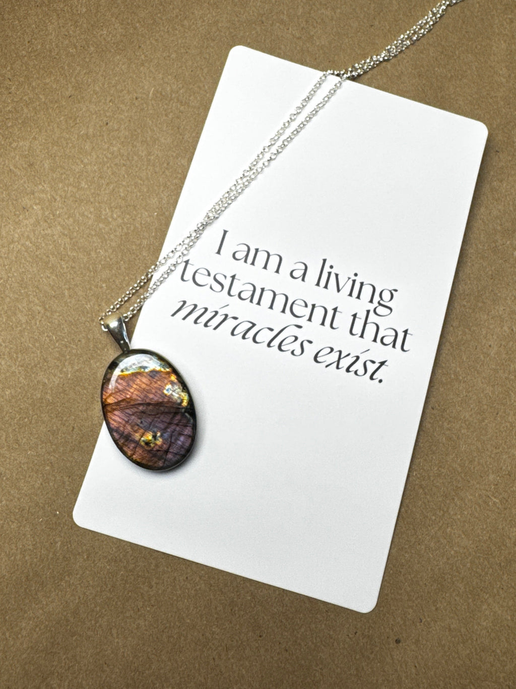 The Miracle Stone – Copper Violet Labradorite Necklace