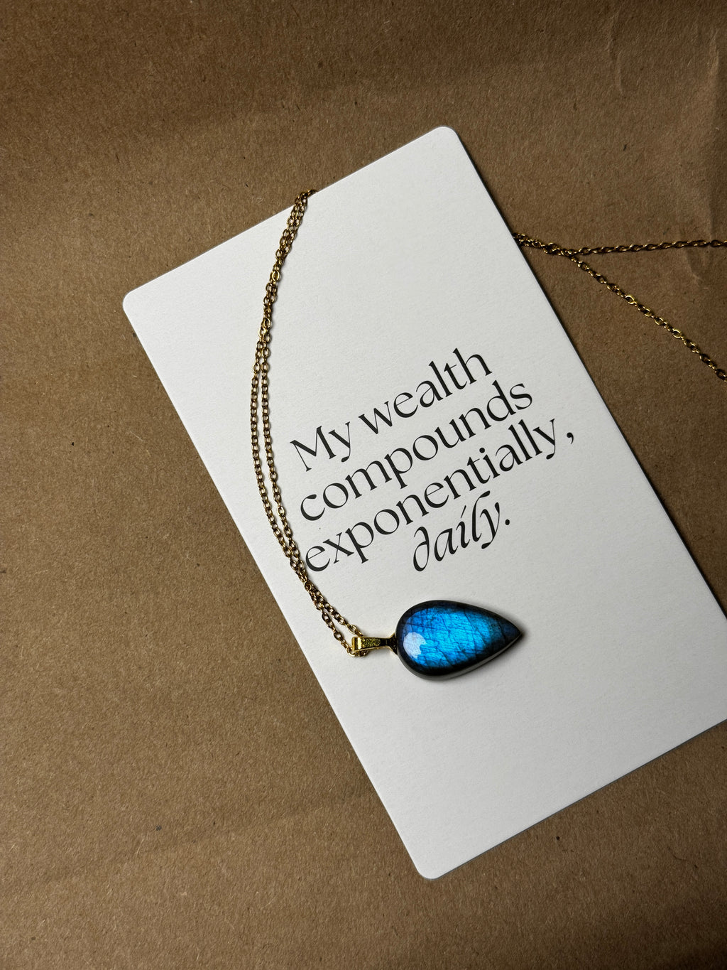 The Blue Flame Stone – Electric Blue Labradorite Necklace