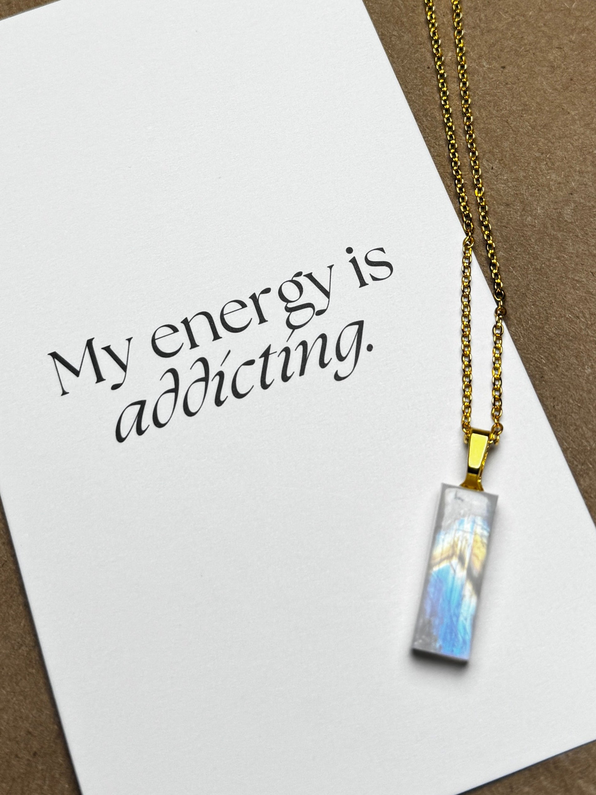 The Clear Path Stone – Rainbow Moonstone Necklace