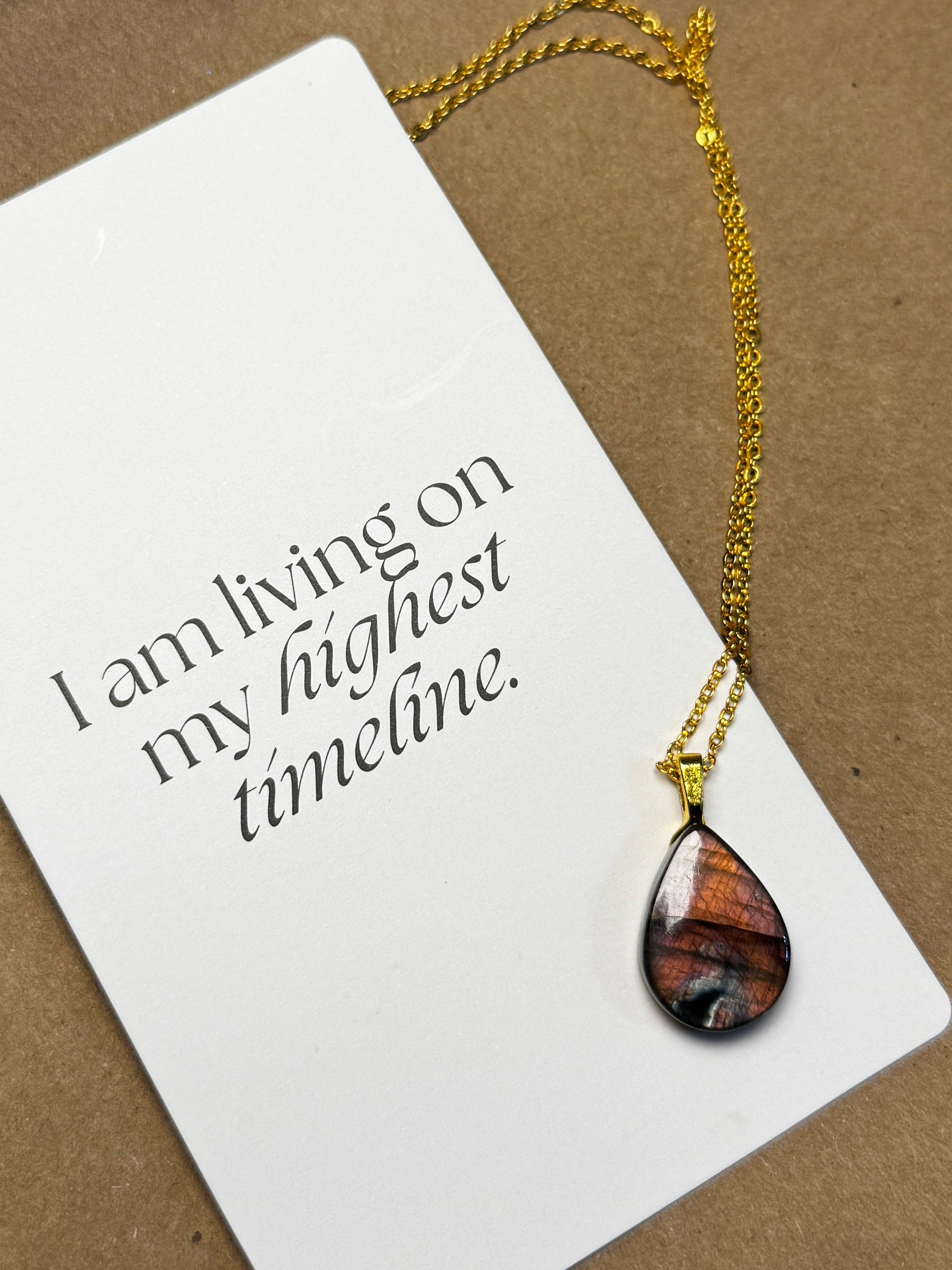 The Copper Tide Stone – Labradorite Necklace
