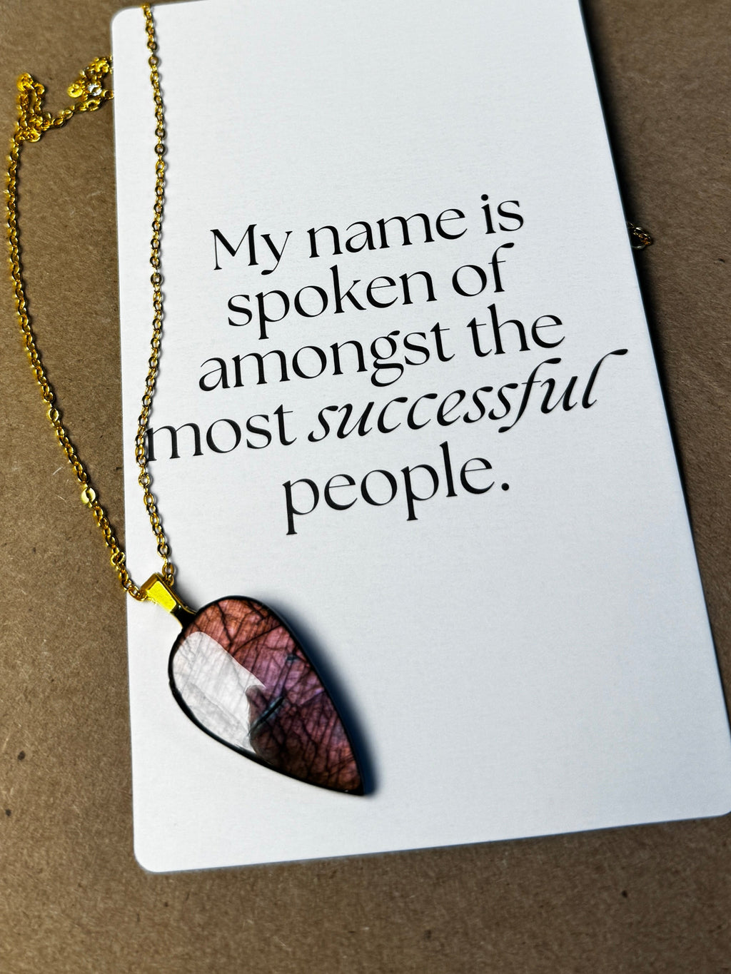 The Blush Veil Stone – Pink Lavender Labradorite Necklace