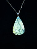 The Pale Current Stone – Silver Labradorite Necklace