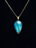 The Electric Tide Stone – Blue Labradorite Necklace