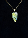 The Flourish Stone – Golden Green Labradorite Necklace