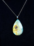 The Beacon Tide Stone – Silver Labradorite Necklace