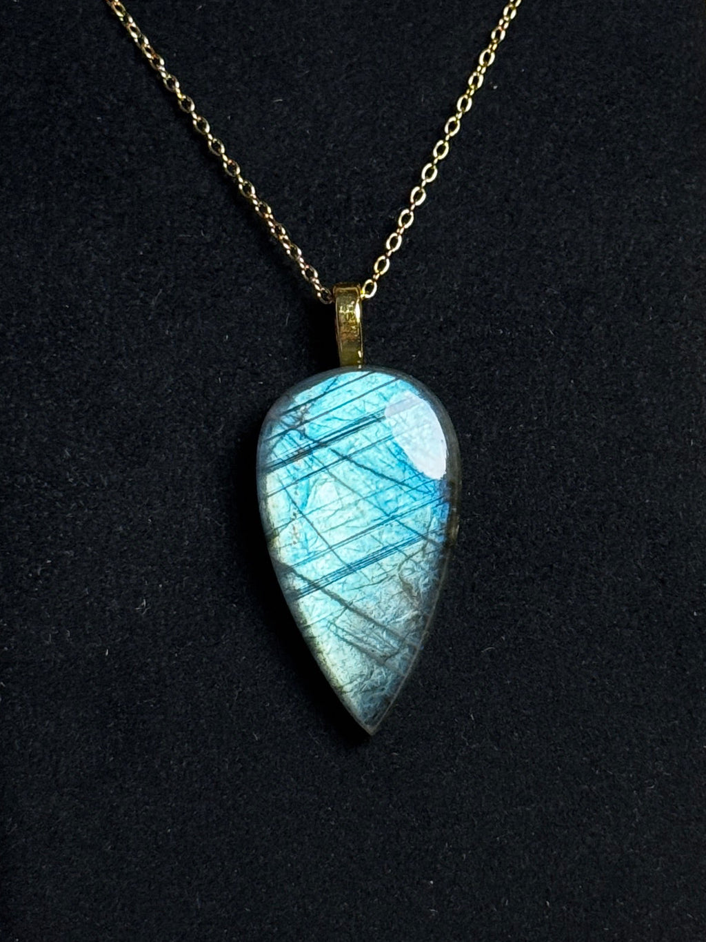The Passage Stone – Aqua Blue Labradorite Necklace