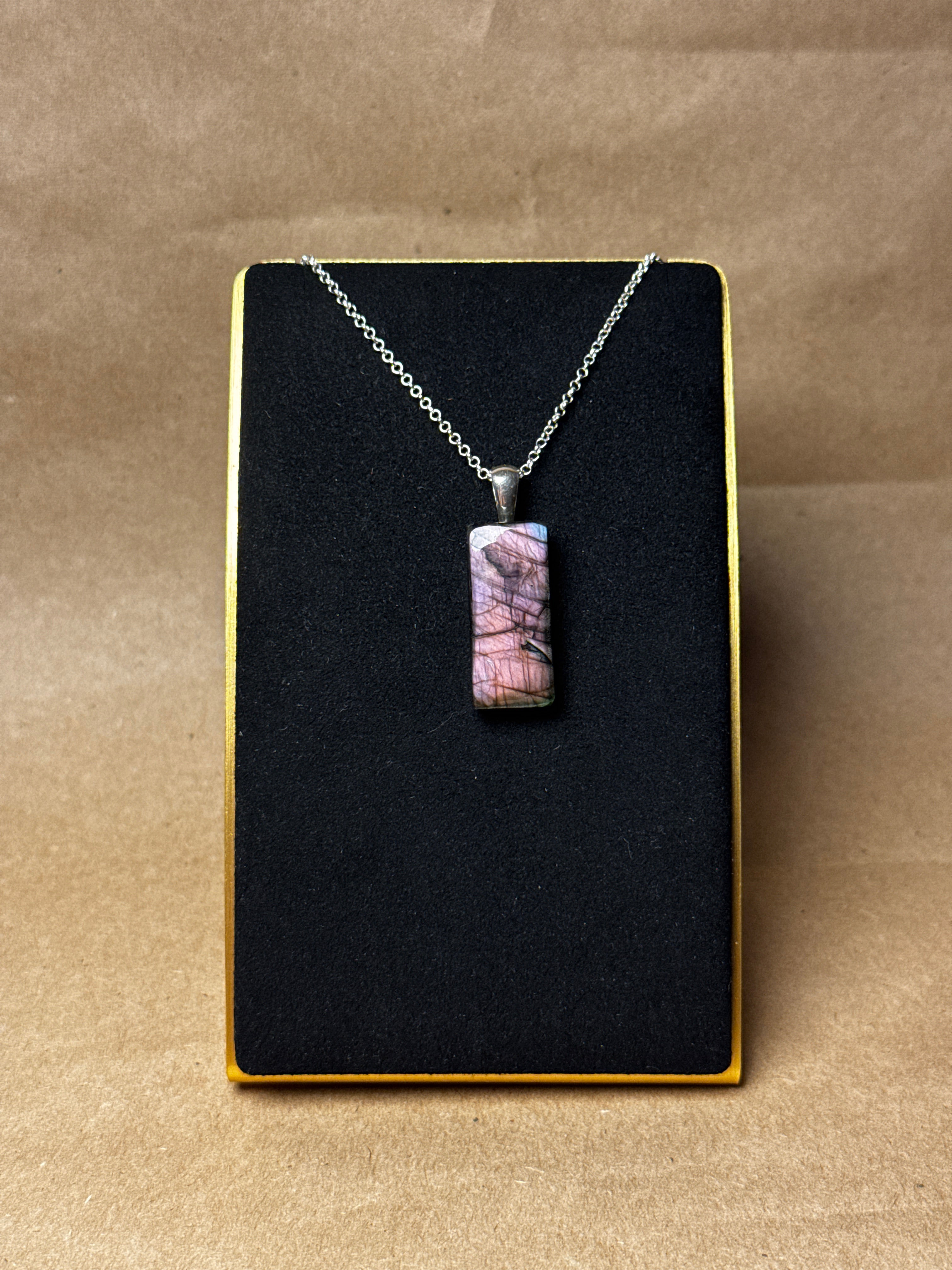 The Reverie Stone – Rosy Lilac Labradorite Necklace