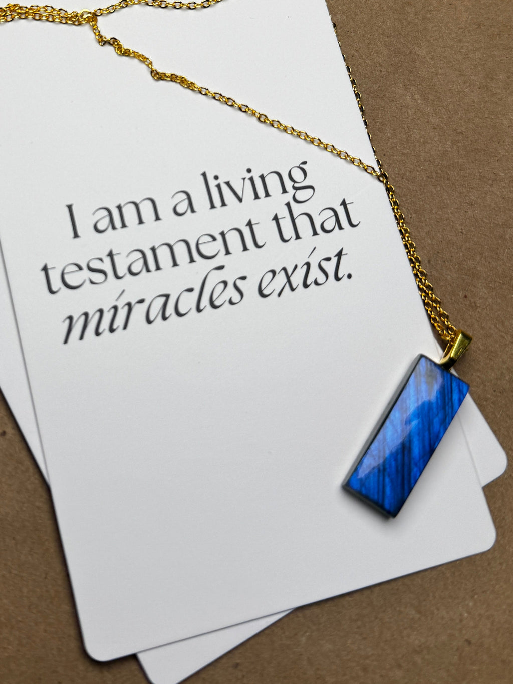 The Visionline Stone – Electric Blue Labradorite Necklace