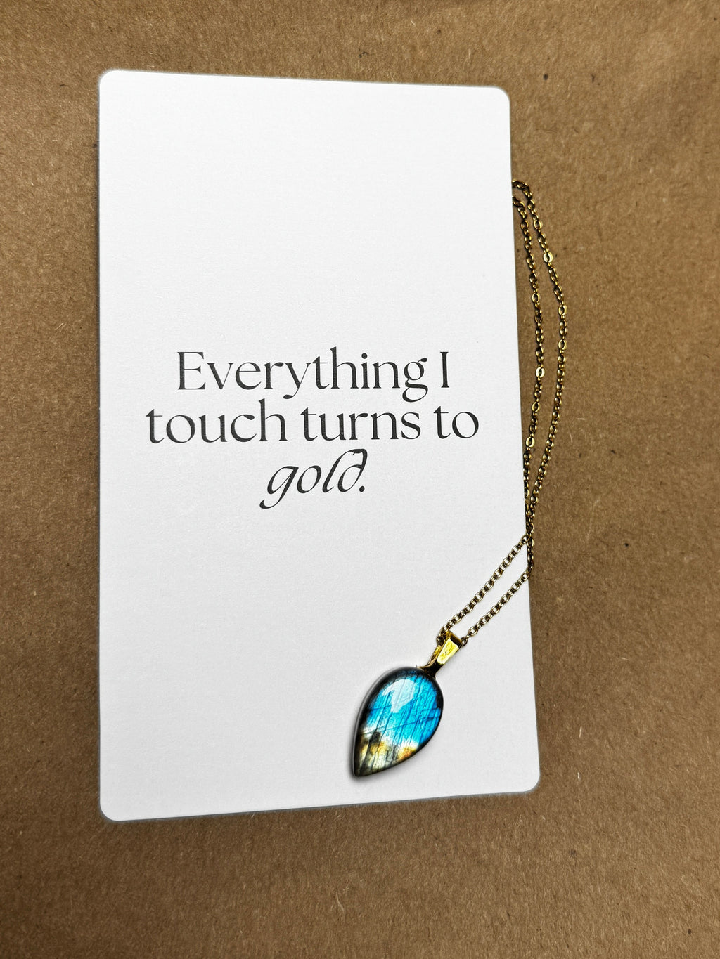 The Oracle Stone – Electric Blue Labradorite Necklace
