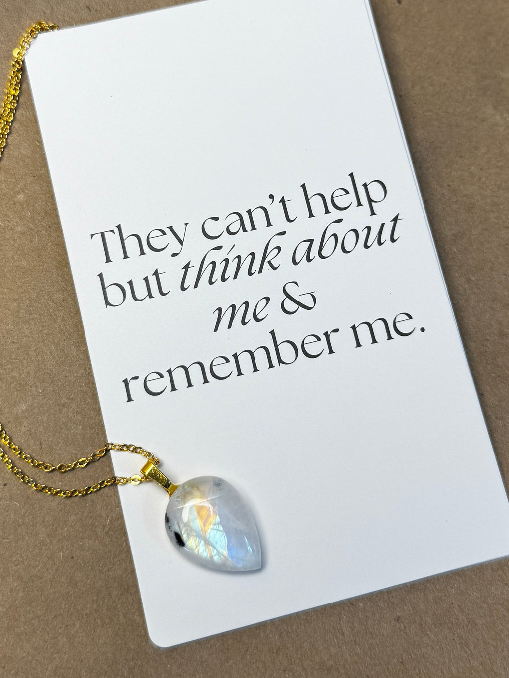 The Dawnveil Stone – Rainbow Moonstone Necklace