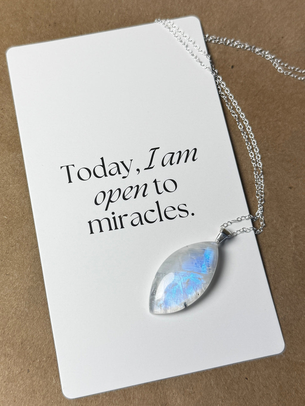 The Ether Stone – Rainbow Moonstone Necklace