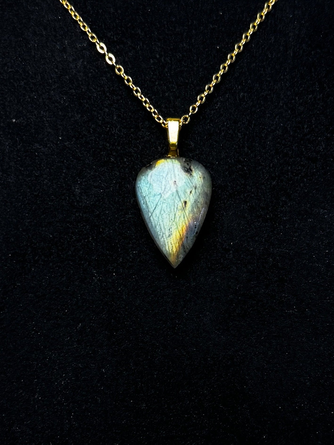 The First Light Stone – Blue Gold Labradorite Necklace