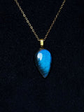 The Blue Flame Stone – Electric Blue Labradorite Necklace