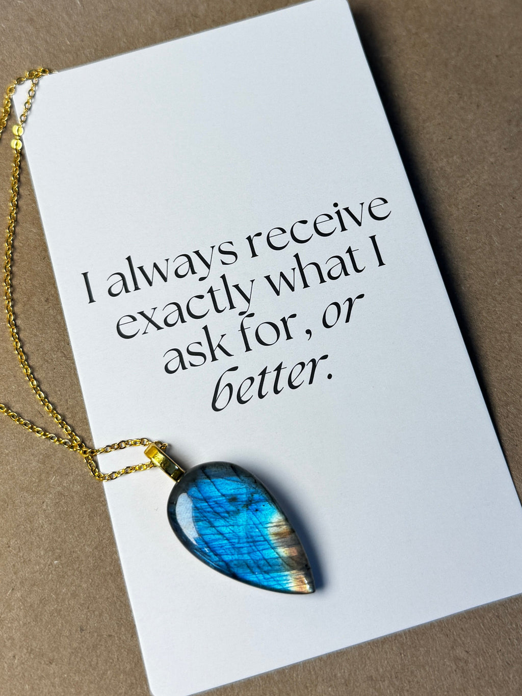 The Blue Flame Stone – Electric Blue Labradorite Necklace