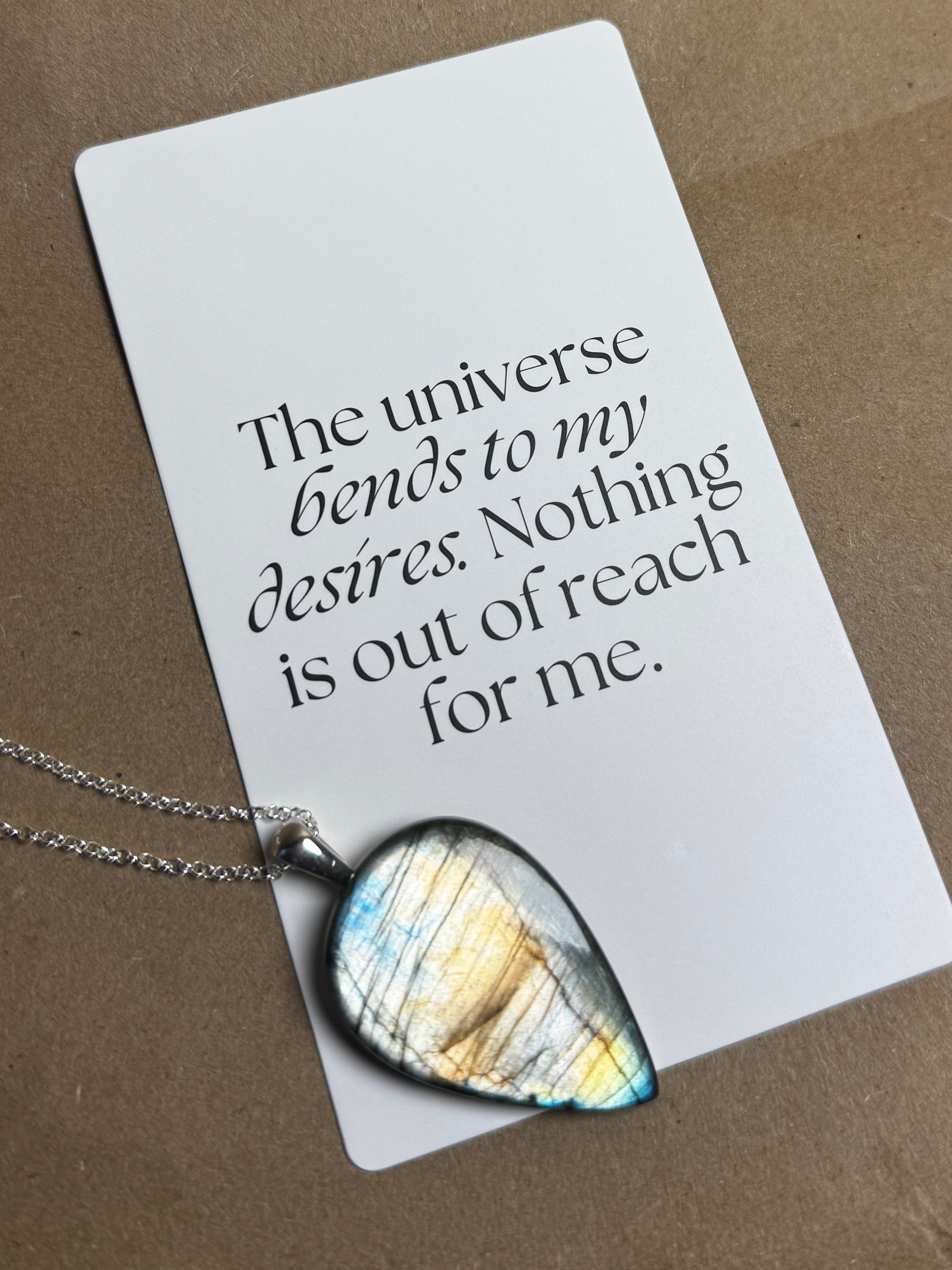 The Dawn Stone – Blue Gold Labradorite Necklace