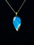 The Blue Flame Stone – Electric Blue Labradorite Necklace
