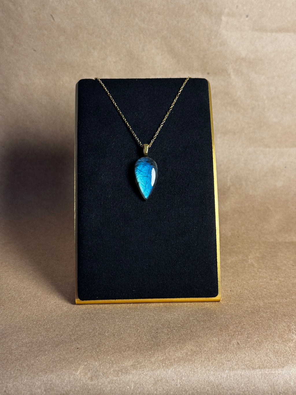 The Beacon Stone – Electric Blue Labradorite Necklace