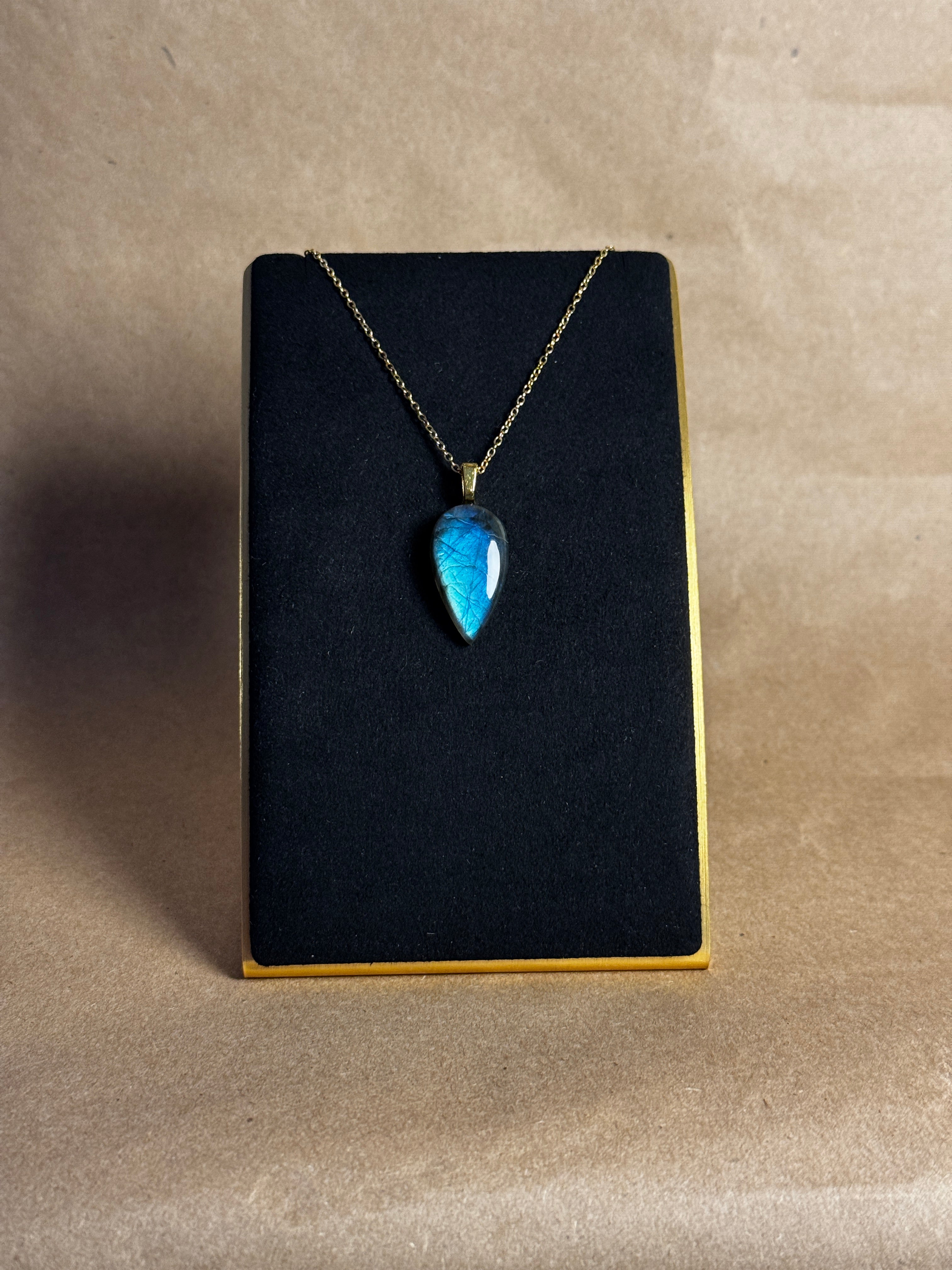 The Beacon Stone – Electric Blue Labradorite Necklace