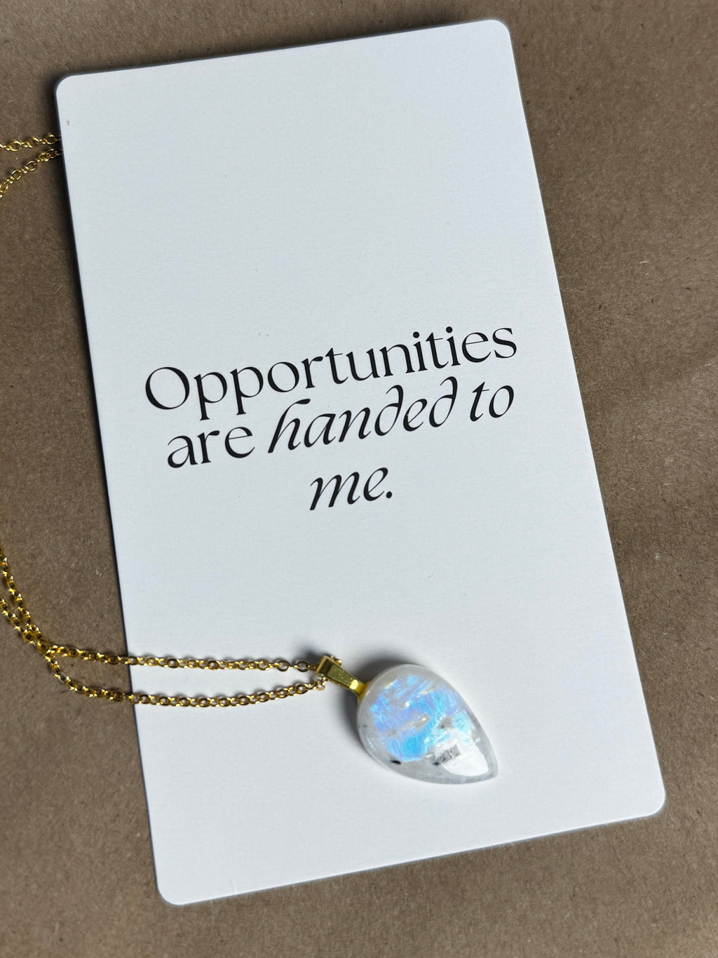 The Moonlit Tide Stone – Rainbow Moonstone Necklace