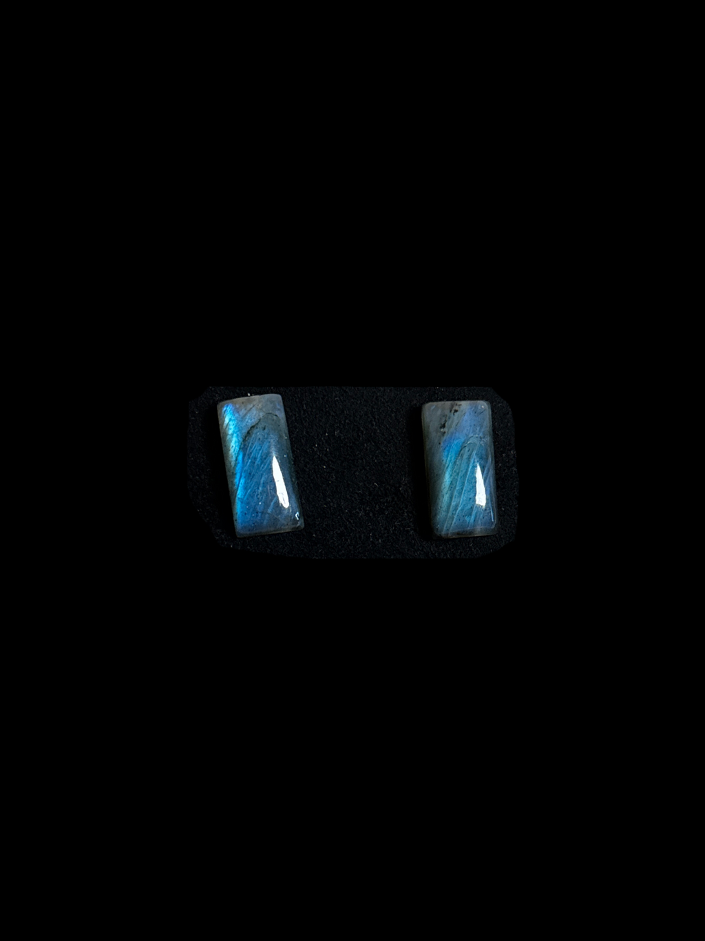 The Blue Flame Earrings – Electric Blue Labradorite Stud Earrings