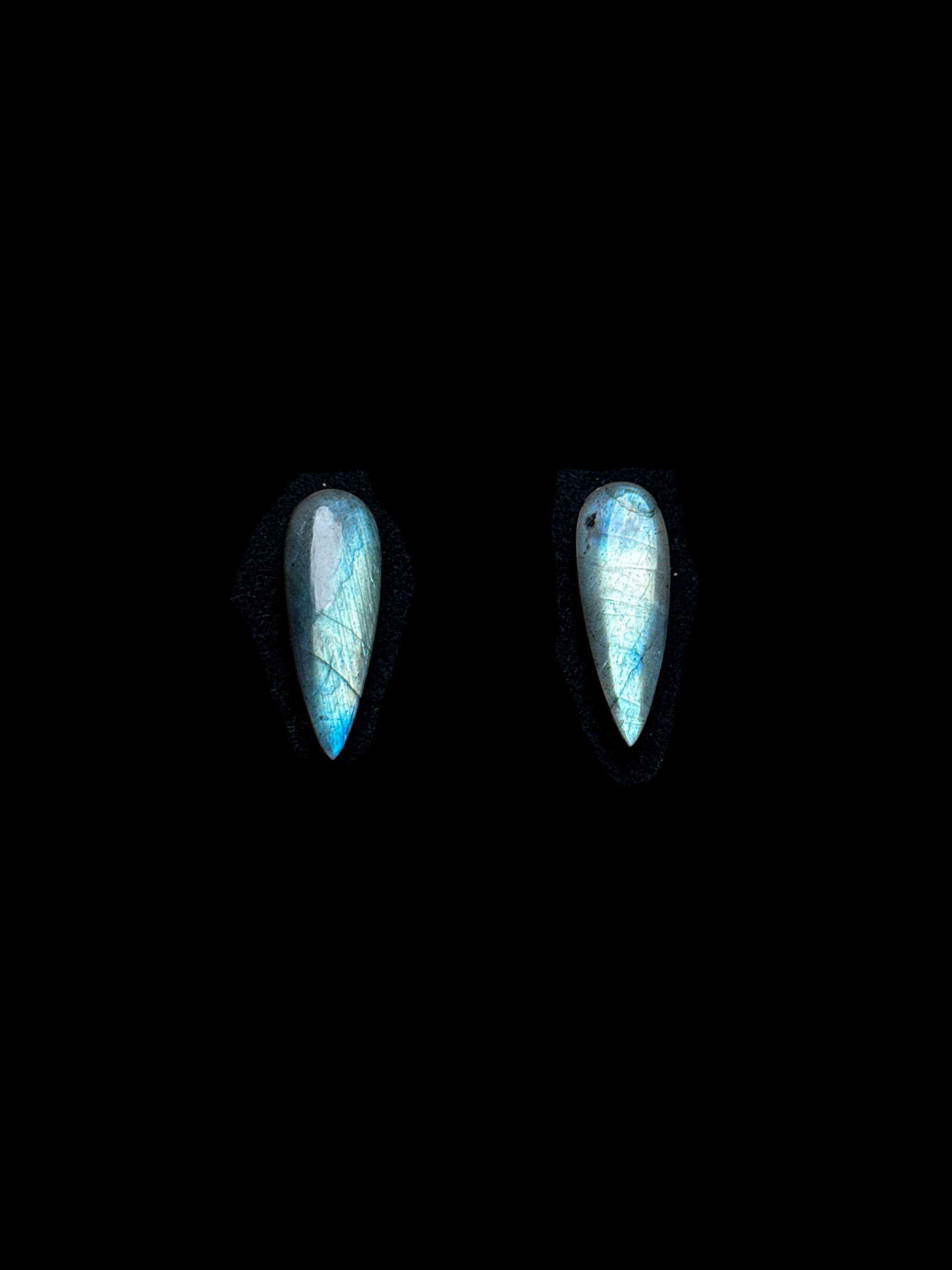 The Flowstate Earrings – Aqua Blue Labradorite Stud Earrings
