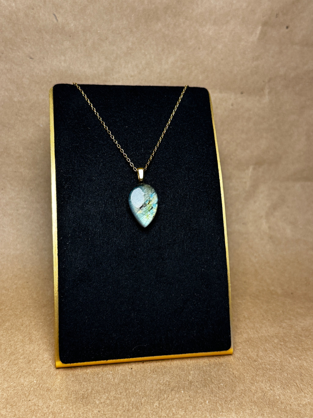 The Awakening Stone – Blue Green Labradorite Manifestation Necklace