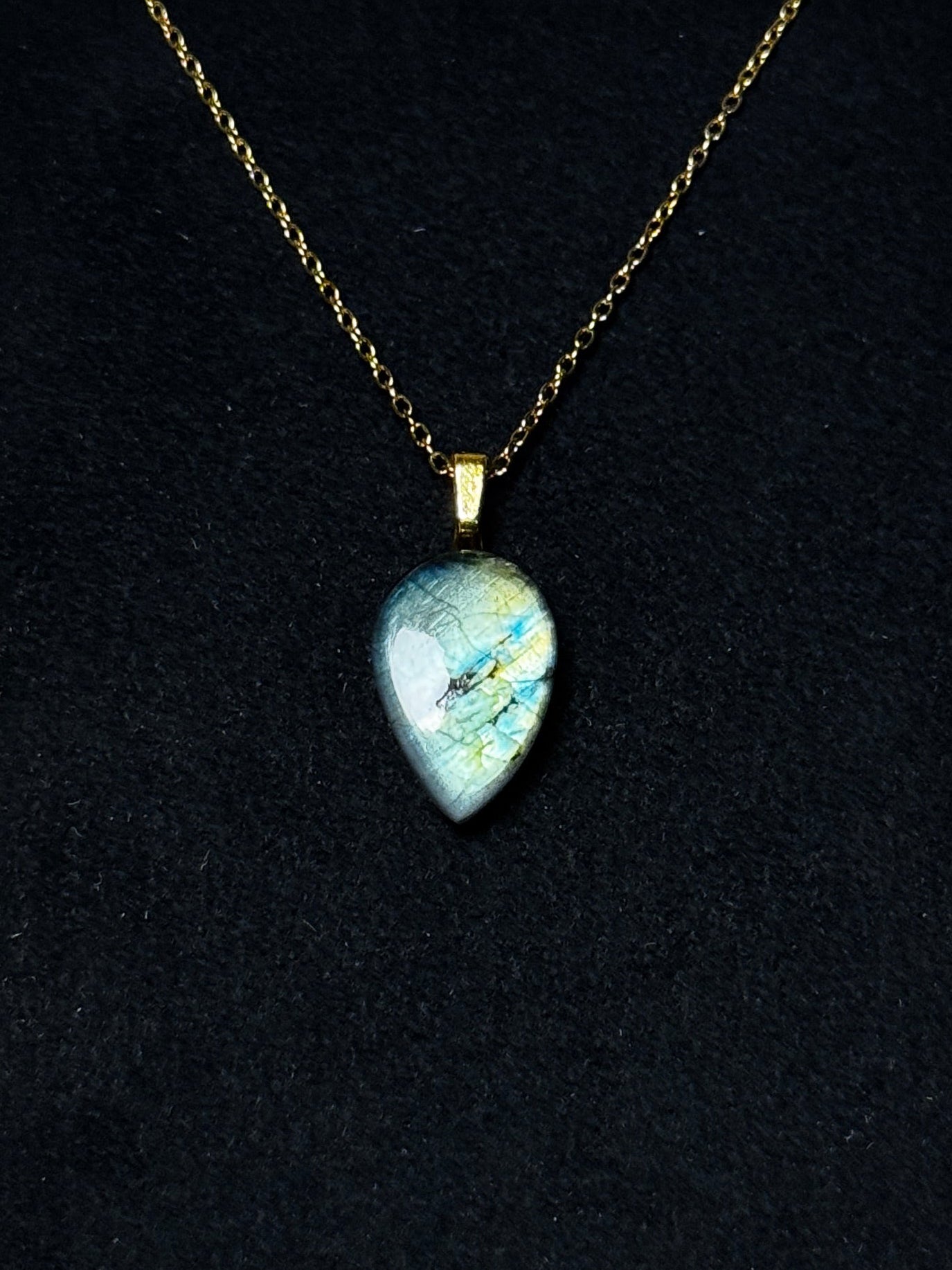 The Awakening Stone – Blue Green Labradorite Manifestation Necklace