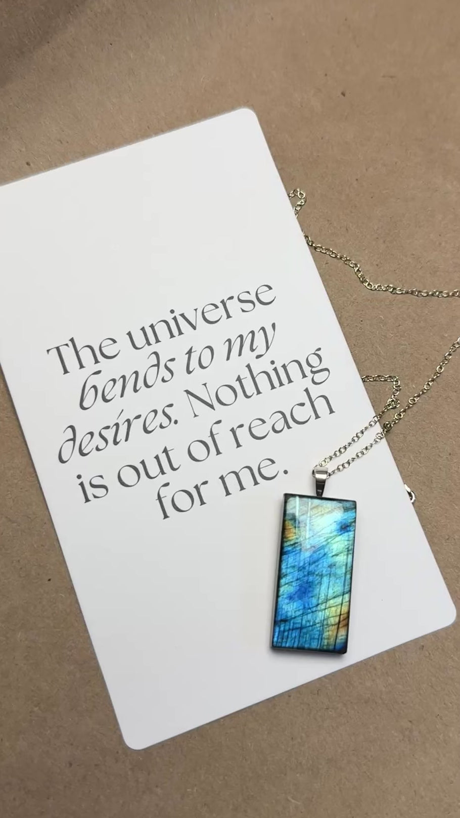 The Electric Horizon Stone – Silver Labradorite Necklace
