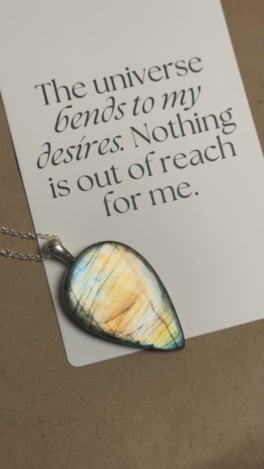 The Dawn Stone – Blue Gold Labradorite Necklace