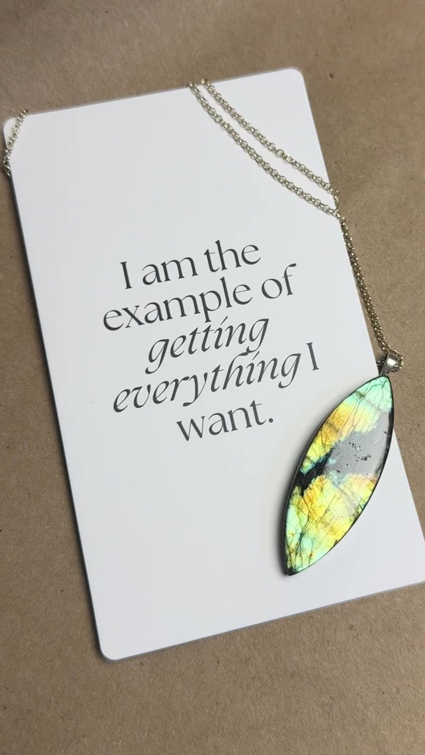 The Solar Current Stone – Golden Labradorite Necklace