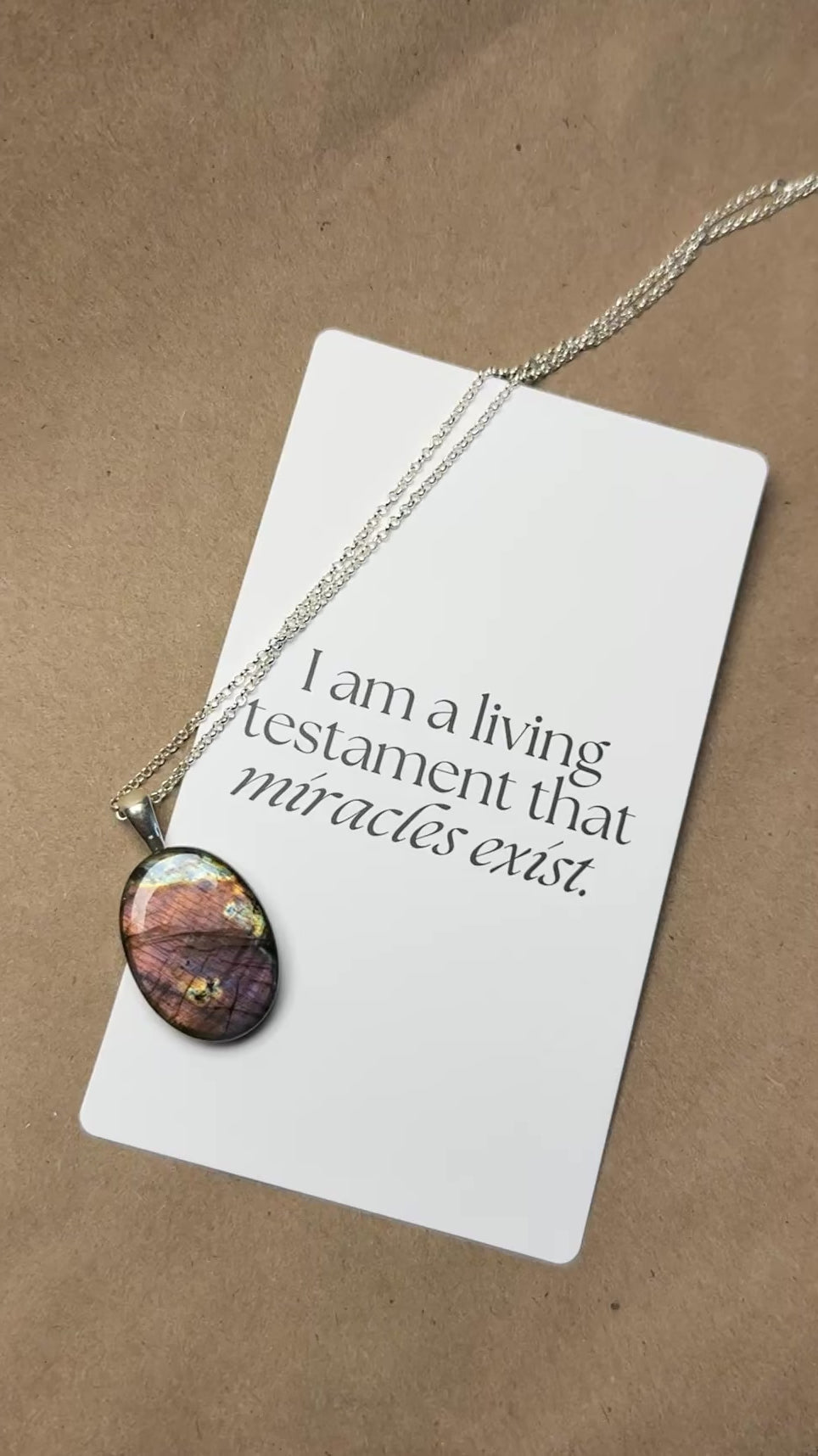 The Miracle Stone – Copper Violet Labradorite Necklace