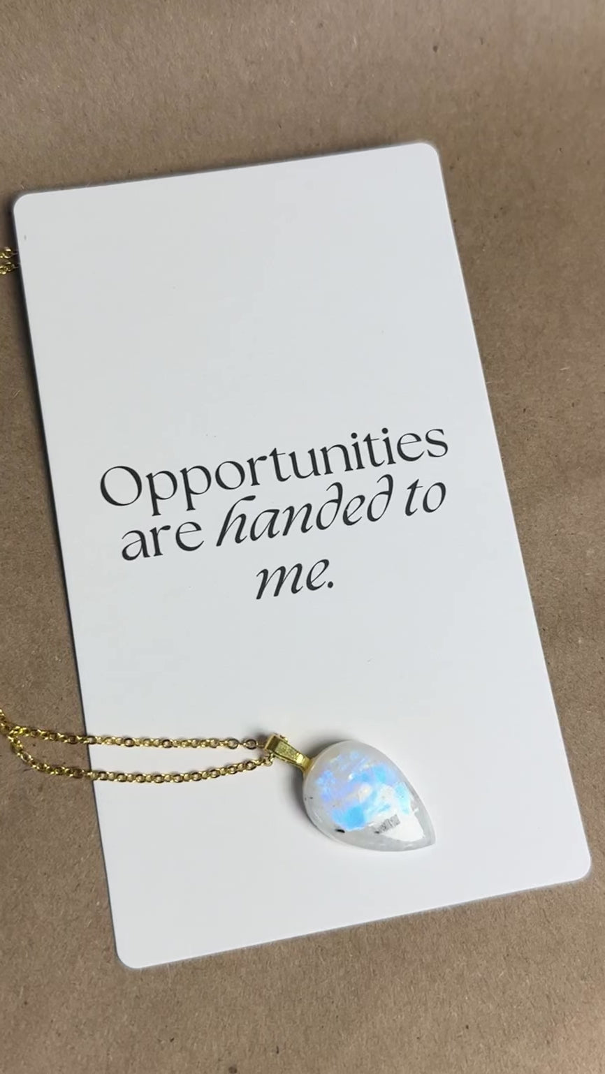 The Moonlit Tide Stone – Rainbow Moonstone Necklace