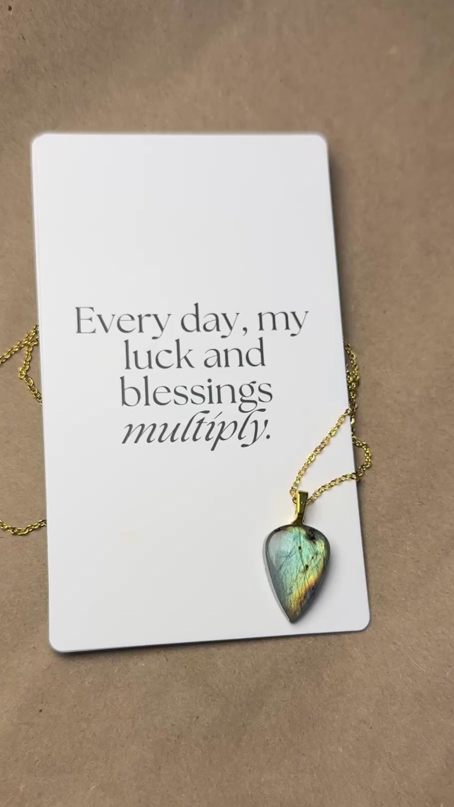 The First Light Stone – Blue Gold Labradorite Necklace