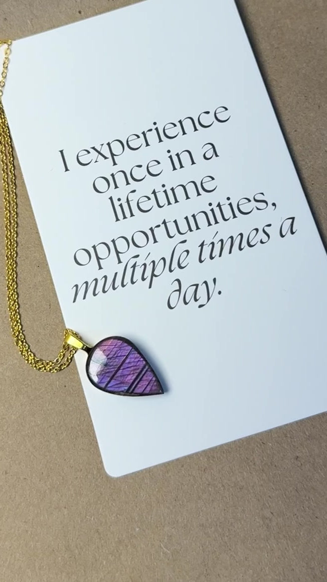 The Violet Veil Stone – Purple Labradorite Necklace