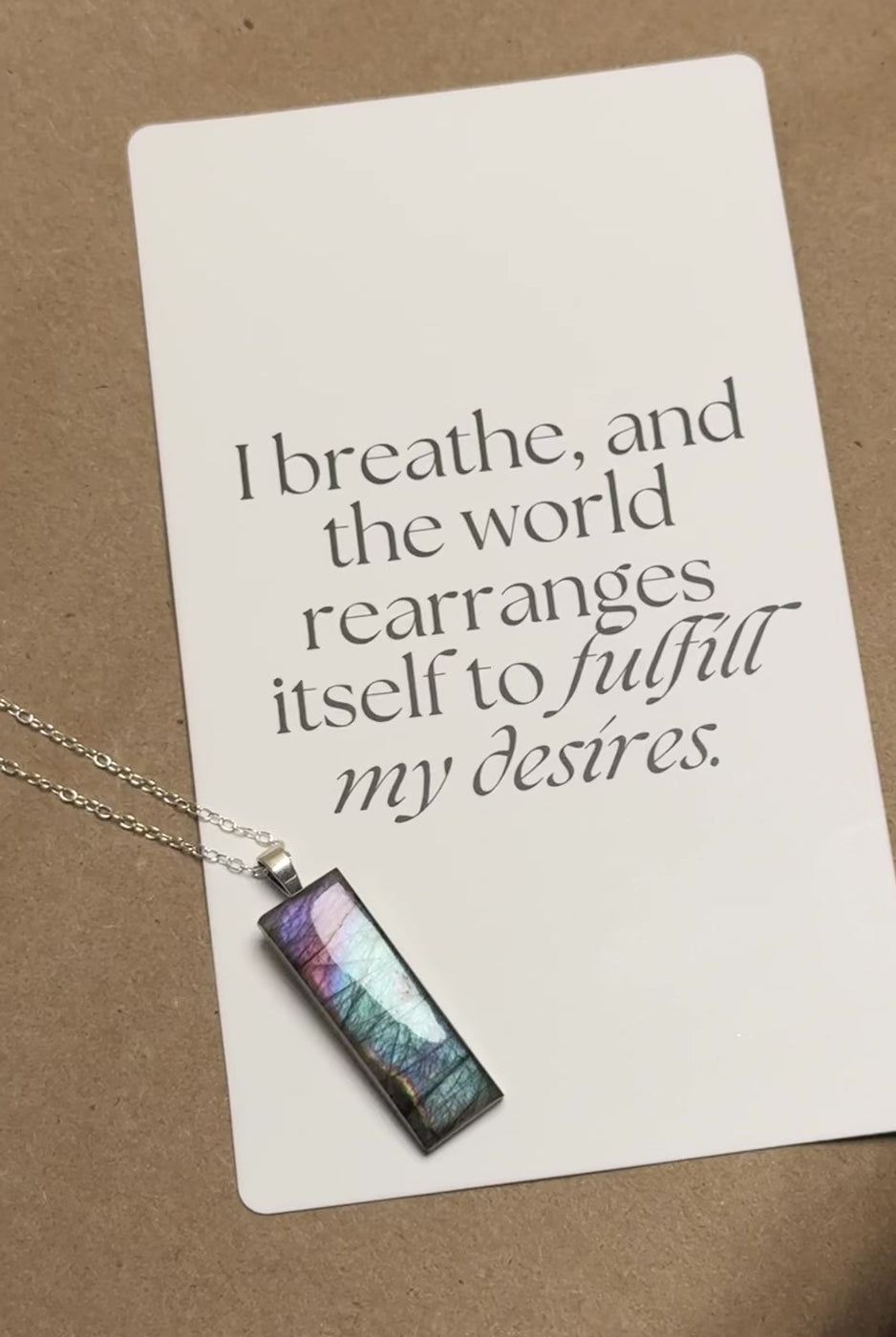 The Prism Stone – Multicolor Labradorite Necklace