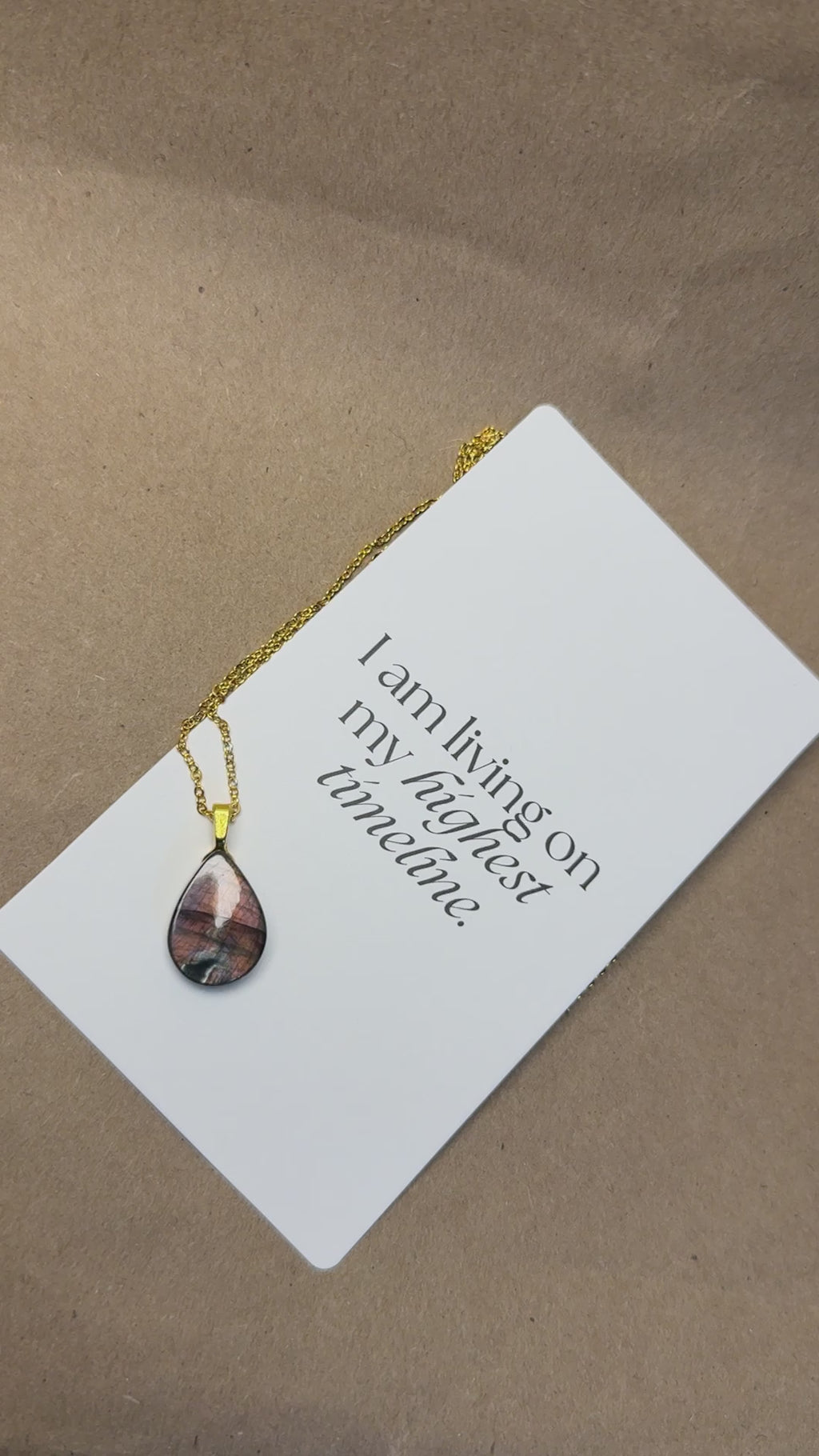 The Copper Tide Stone – Labradorite Necklace